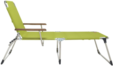 Preview: FIAM® Liegestuhl AMIGO 40+ Pistazien Grün mit Armlehnen/Eschenholz